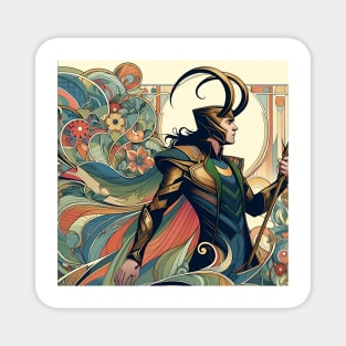 Loki: Art Nouveau Magnet