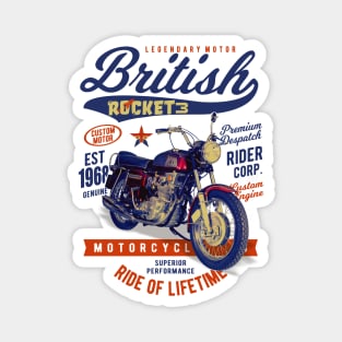 Gorgeous BSA Rocket 3 British Motorcycle Classic Magnet