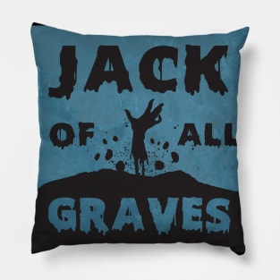 Jack of All Graves Zombie Hand Logo Pillow