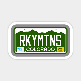 Colorado License Plate - Rocky Mountains Magnet