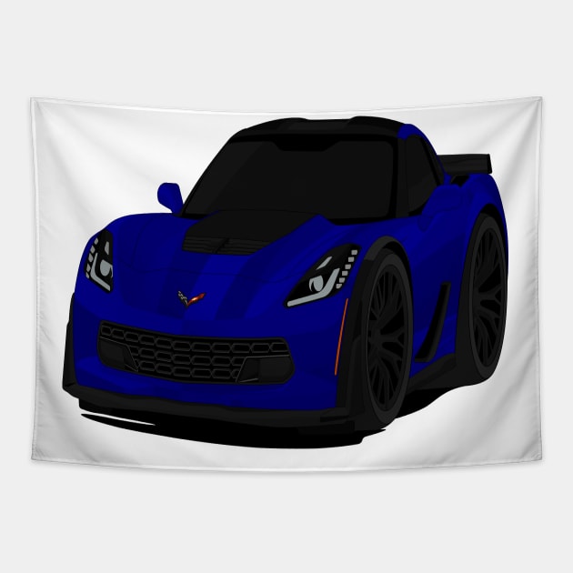 Z06 NAVY Tapestry by VENZ0LIC