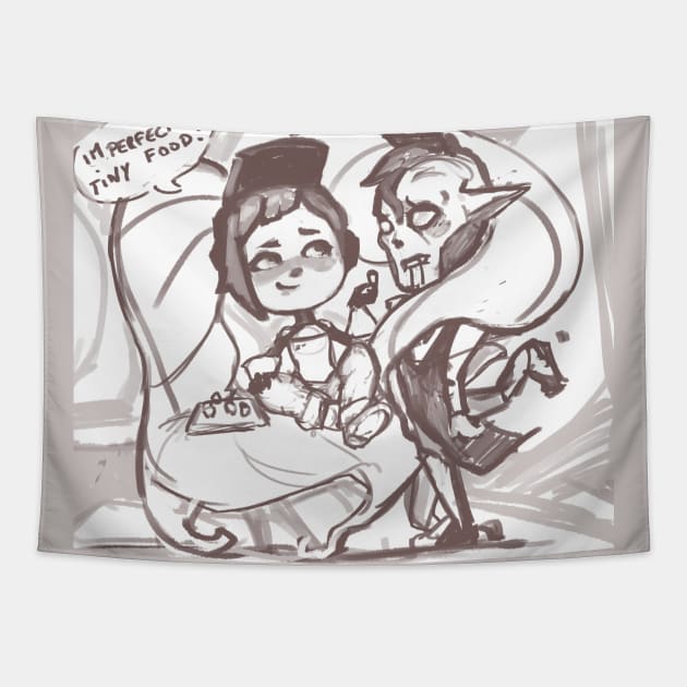 Entrapta x Hordak, Chibi Tapestry by Kornichon