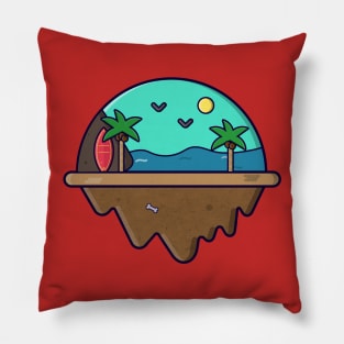 Beachy island - Icon Pillow