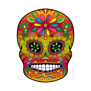 Sugar Skull Orange T-Shirt