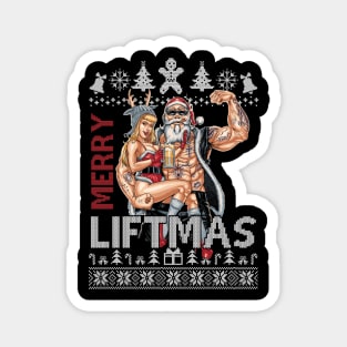 Merry Liftmas Christmas Xmas Fitmas Fitness Santa Holiday Gift Men Magnet