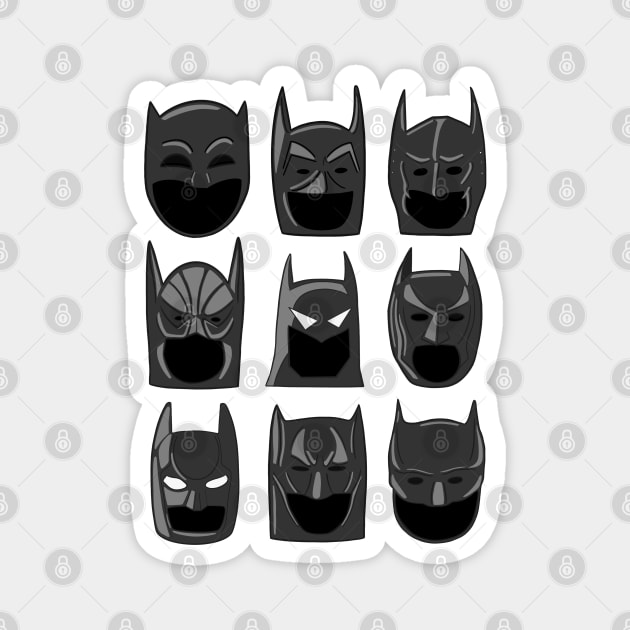 Bat Cowls and Masks Magnet by Jamie Collins