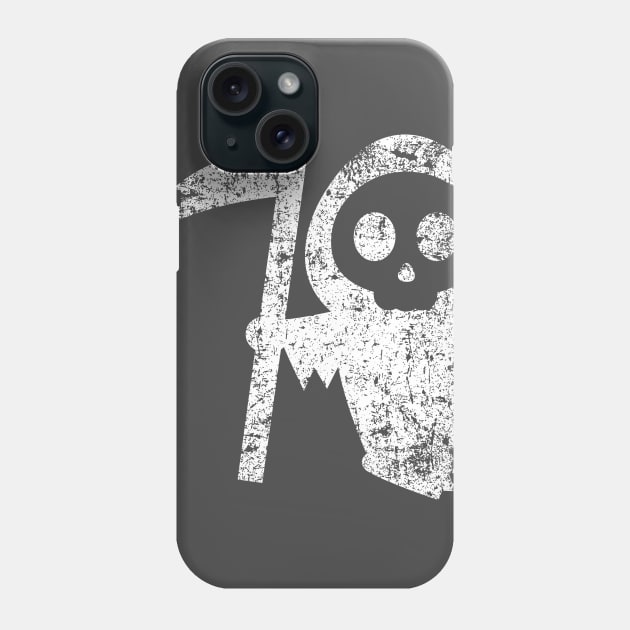 Cute Grim Reaper - Distressed Phone Case by PsychicCat