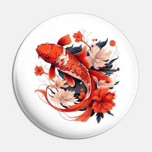 Koi Fish In A Pond Pin