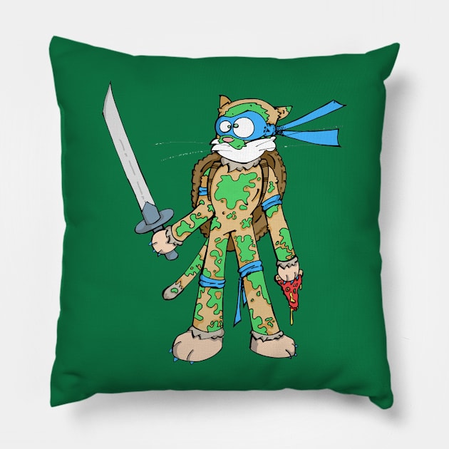 tortue ninchat Pillow by Catartyk