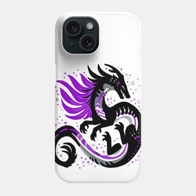 Ace Pride Flag Dragon Phone Case by Things By Diana