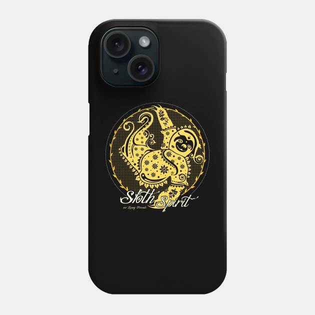 Sloth Spirit / yellow_black [mr.Lenny Friends] Phone Case by mr.Lenny Loves ...