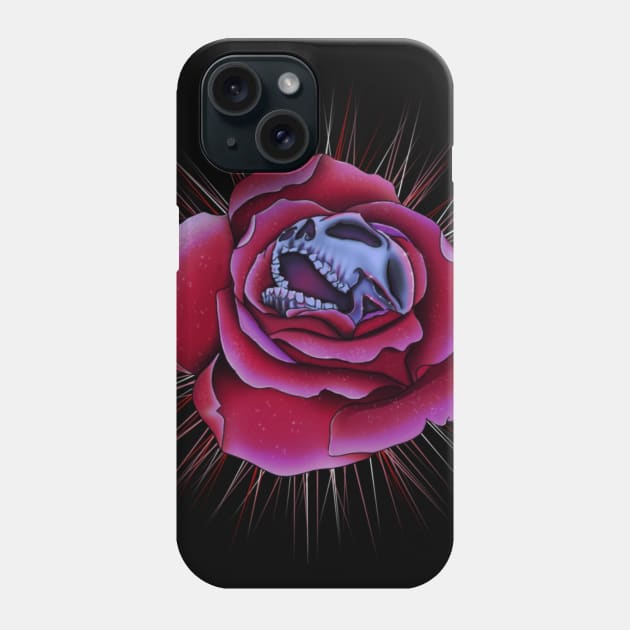 skull rose Phone Case by xr1s