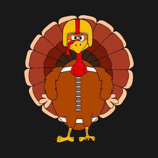 Thanksgiving Football Turkey Character T-Shirt