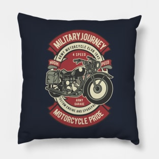 MILITARY JOURNEY ARMY MOTORCYCLE Pillow