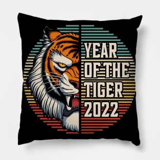 Vintage 2022 Year of the Tiger Chinese Zodiac Pillow