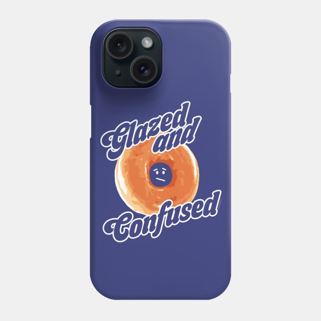 Glazed and Confused - funny retro 70s donut design Phone Case by eBrushDesign