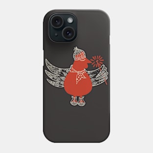 Spring chicken in the style of Russian folklore Phone Case