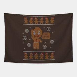 I hate christmas (ugly sweater) Tapestry