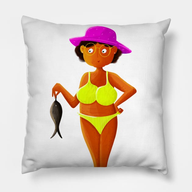 Sassy Old Lady Pillow by WoodleDoodleDesigns