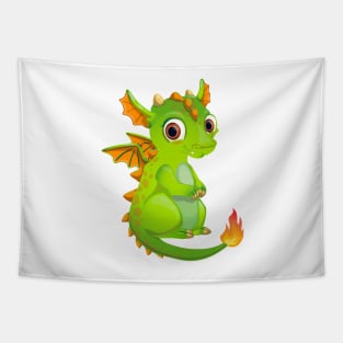 Shy Young Dragon Tapestry