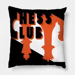 Chess Club Logo Orange and Black Pillow