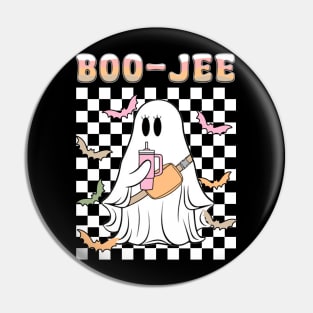 Spooky Season Cute Ghost Halloween Costume Boujee Boo-Jee Pin