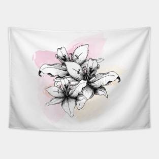 Vintage Lilies Tapestry