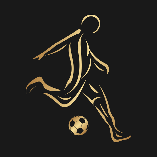 Abstract Golden Soccer Football by SNstore