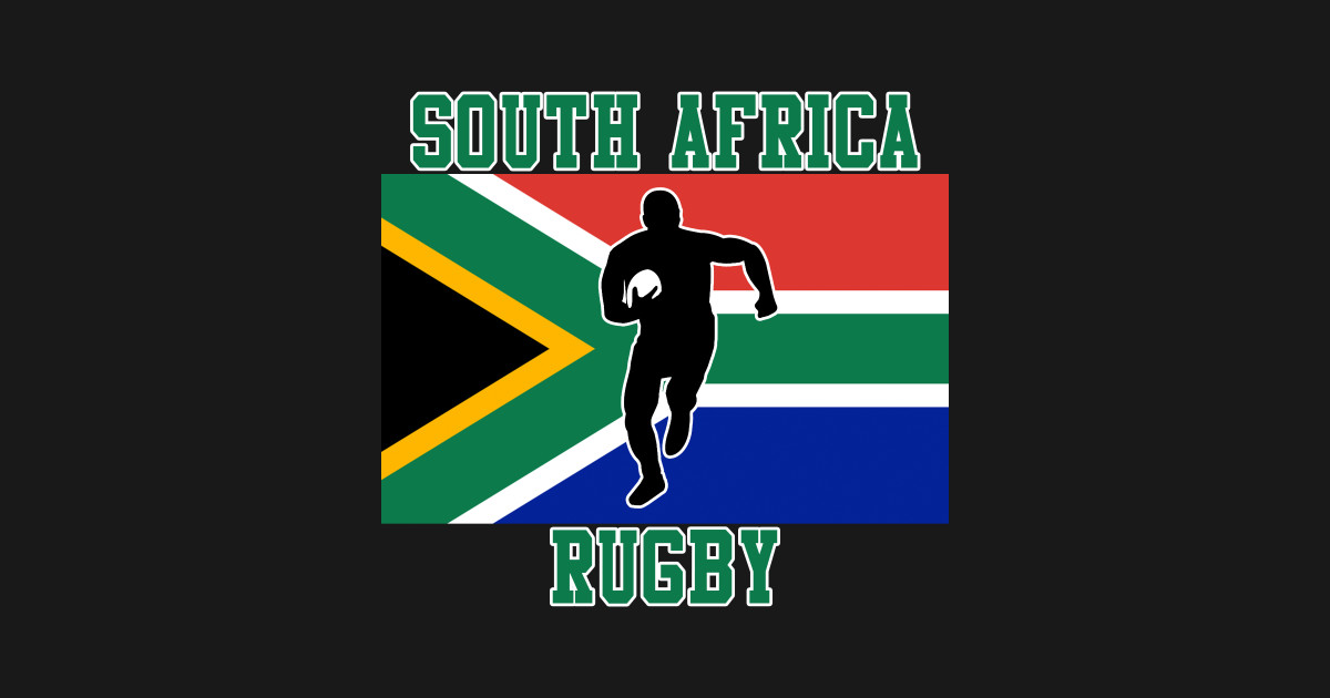 South Africa Rugby with South African Flag - South Africa Rugby - Kids