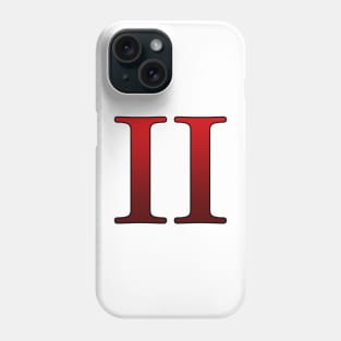 Red Roman Numeral 2 II Phone Case