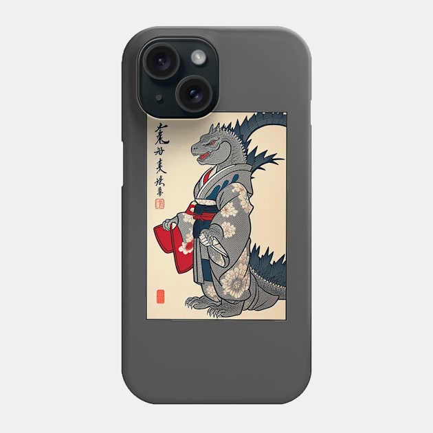 Traditional Godzilla Phone Case by Jason's Finery