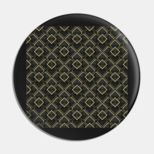 Mosaic Tile Black and Gold Pin