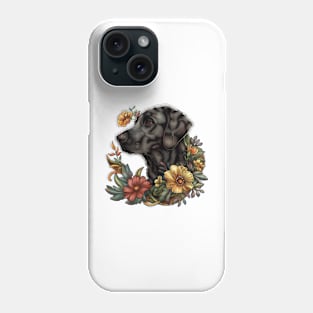 Floral Dog Design Phone Case