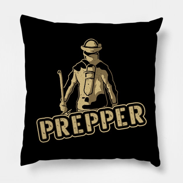 Prepper Survival Doomsday Prepping Apocalypse Gift Pillow by T-Shirt.CONCEPTS