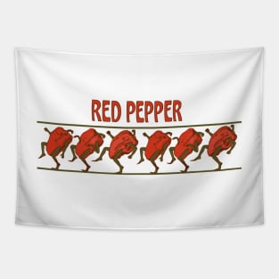 Red Peppers on Parade Tapestry