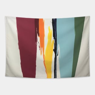 Muted Rainbow ColorFall Fluid Abstract Tapestry