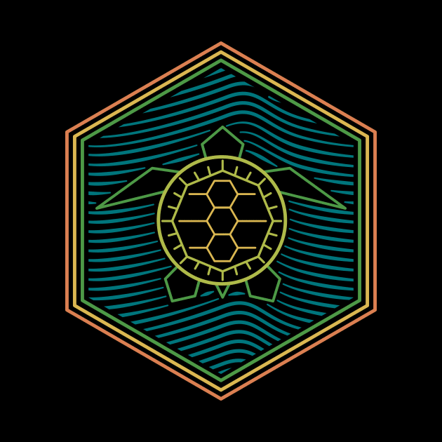 Geometric Turtle Hexagon by Dragonbudgie