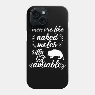 Men cute naked mole rat love saying fan Phone Case