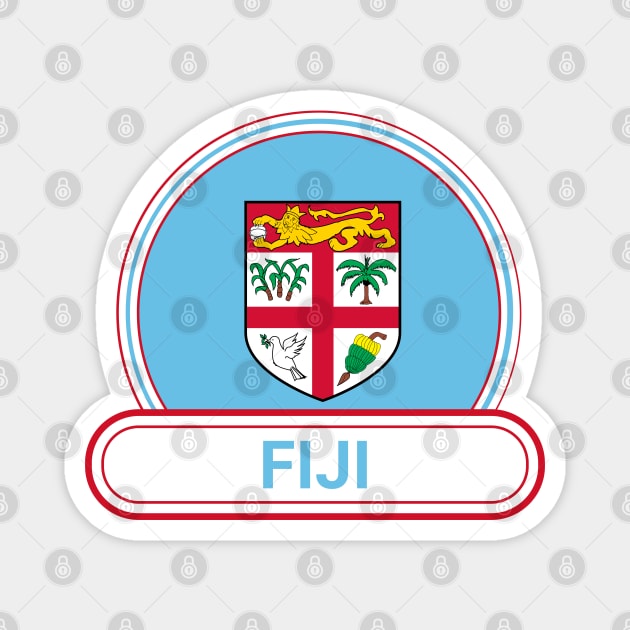Fiji Country Badge - Fiji Flag Magnet by Yesteeyear