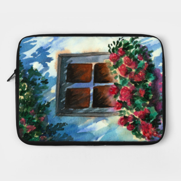 Italian Window Hand Painted Watercolor Print Watercolor Painting