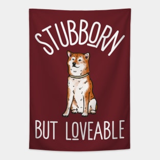 stubborn but loveable - shiba inu Tapestry