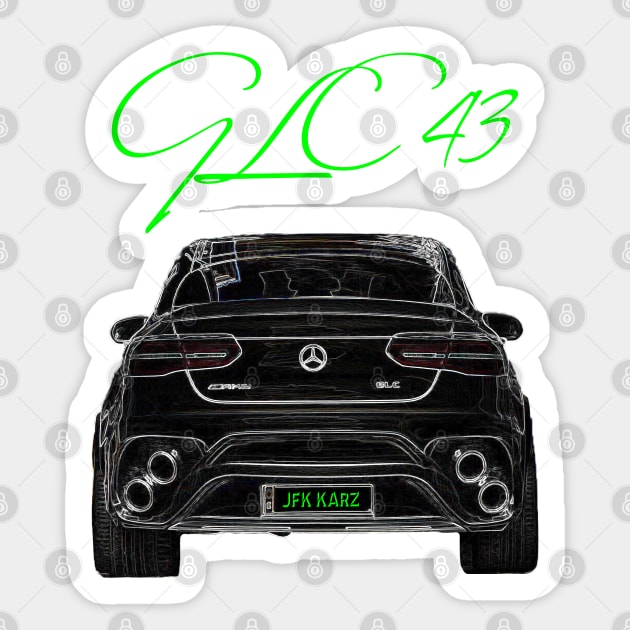 Mercedes AMG GLC 43 Car SUV Rear View - Mercedes Suv - Sticker