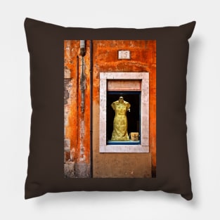 A window in Rome Pillow