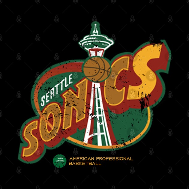 Sonics Basket Seattle by Doxie Greeting