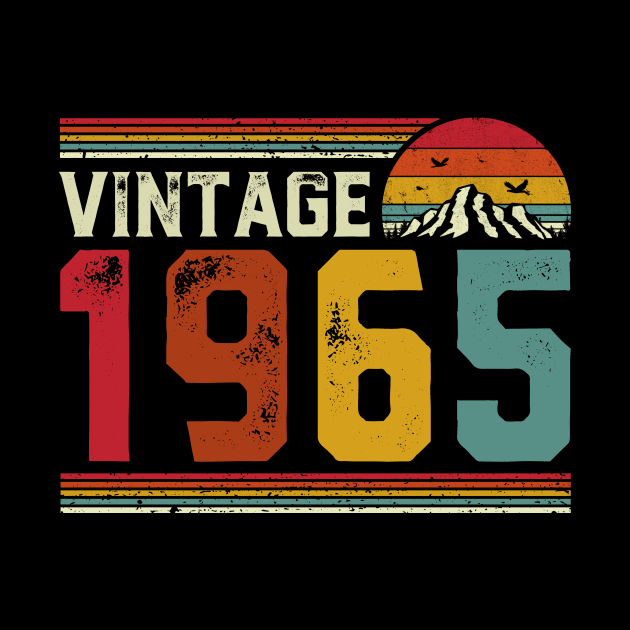 Vintage 1965 Birthday Gift Retro Style by Foatui