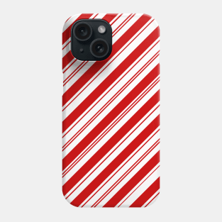 1980s Merry Xmas peppermint stick red white Christmas Candy Cane Phone Case