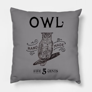 Black Owl Hand Made Cigar Logo Pillow