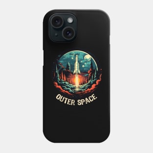 Retro-inspired spaceship - Outer Space Phone Case