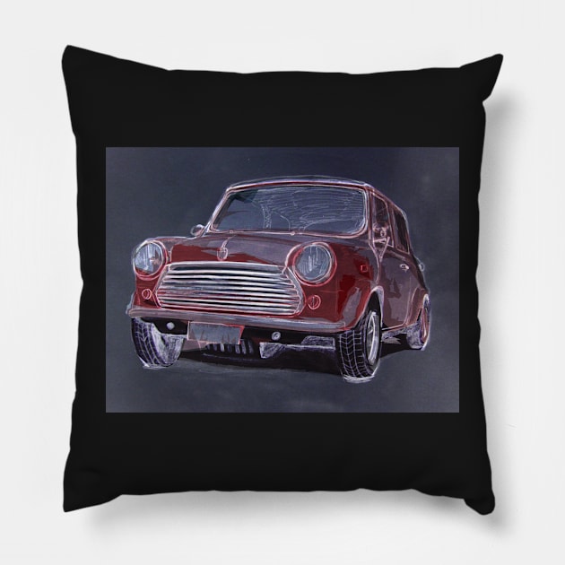 Classic Mini Chalk Red Pillow by jdm1981