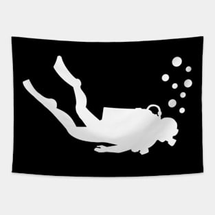 Diving Scuba Diver Tapestry